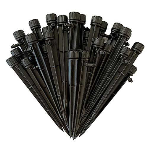 New Product MANSHU 50pcs Adjustable Irrigation Drippers, Drip Emitters Perfect for 4/7mm Tube PE Pipe, Adjustable 360 Degree Water Flow Drip Irrigation System for Flower beds, Vegetable Gardens, Herbs Gardens.