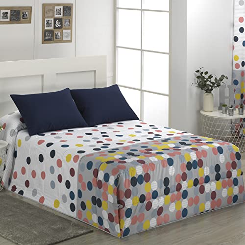 Lanovenanube Edredón conforter Vilma - Cama 90 cm - Color Azul