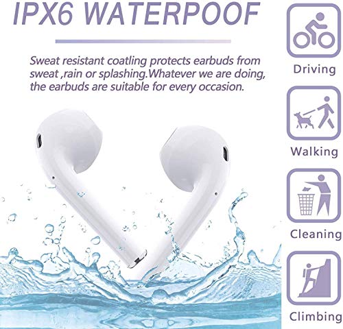 Wireless Earbuds Bluetooth 5.0 Headphones,with【24Hrs Charge Case】 IPX5 Waterproof, 3D Stereo Noise Cancelling Wireless Earbuds,Pop-ups Auto Pairing,for Android/iPhone/Samsung/Airpods Pro - Image 8