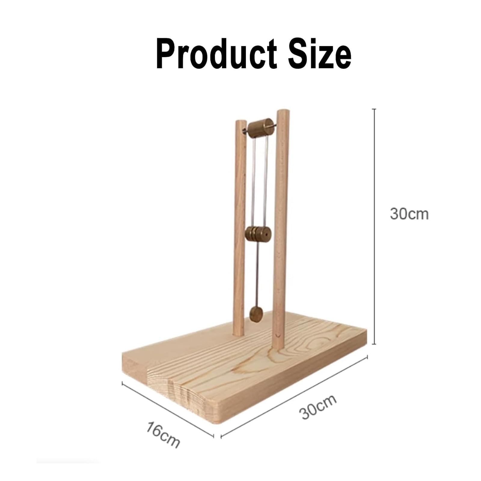 Decoración De Péndulo Doble Caótico De Madera, Adorno De Demostración Física para Armar Usted Mismo, Escultura De Energía Cinética, Juguete De Escritorio con Gold