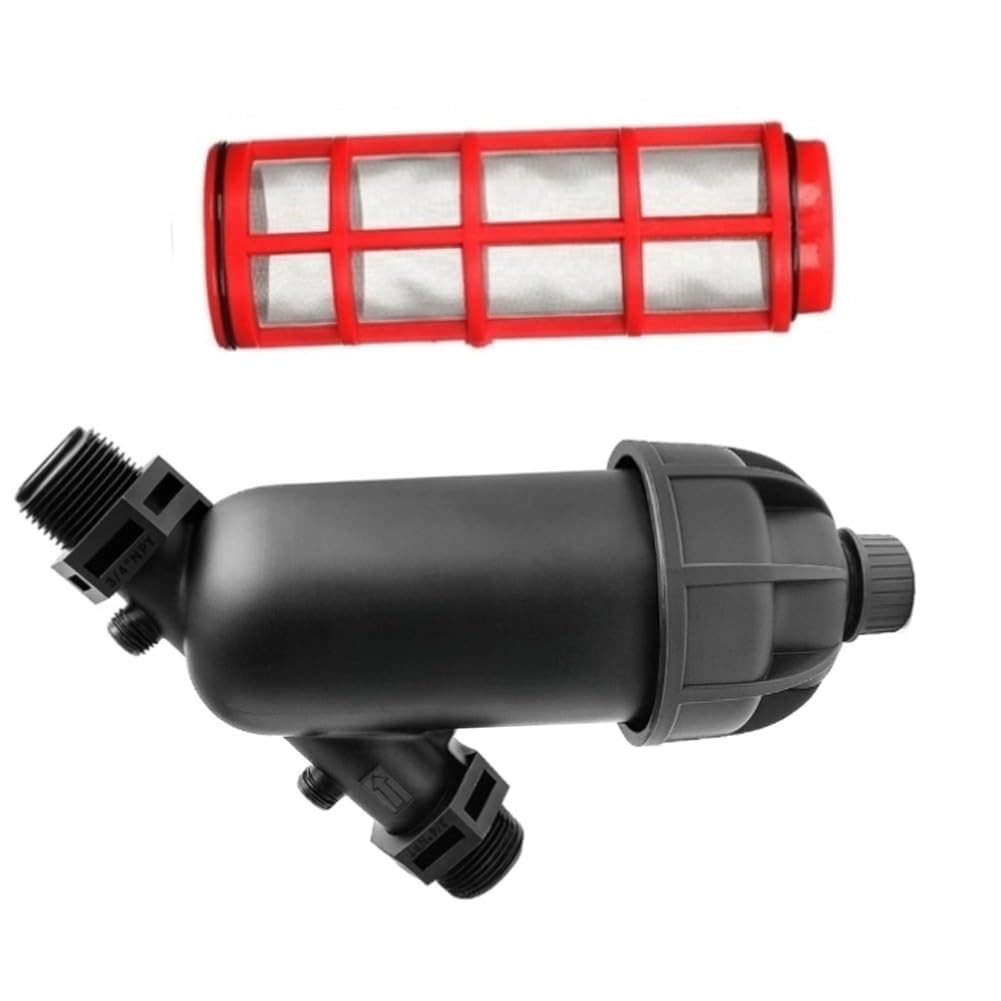 Confezione da 2 filtri a Y per irrigazione a goccia NPT con schermi in acciaio inossidabile, filtro per tubo in linea da 3/4" e 1" per uso industriale da giardino e agricoltura