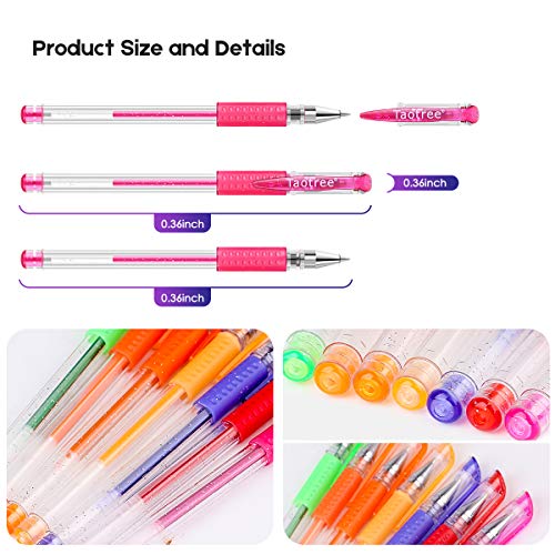 Taotree 662964 Glitter Gel Pens, 32 Color Neon Glitter Pens Fine Tip Art Markers Set 40% More Ink Colored Gel Pens thumb #1