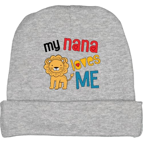 inktastic Nana Loves Me Grandkids Lion Baby Beanie Hat