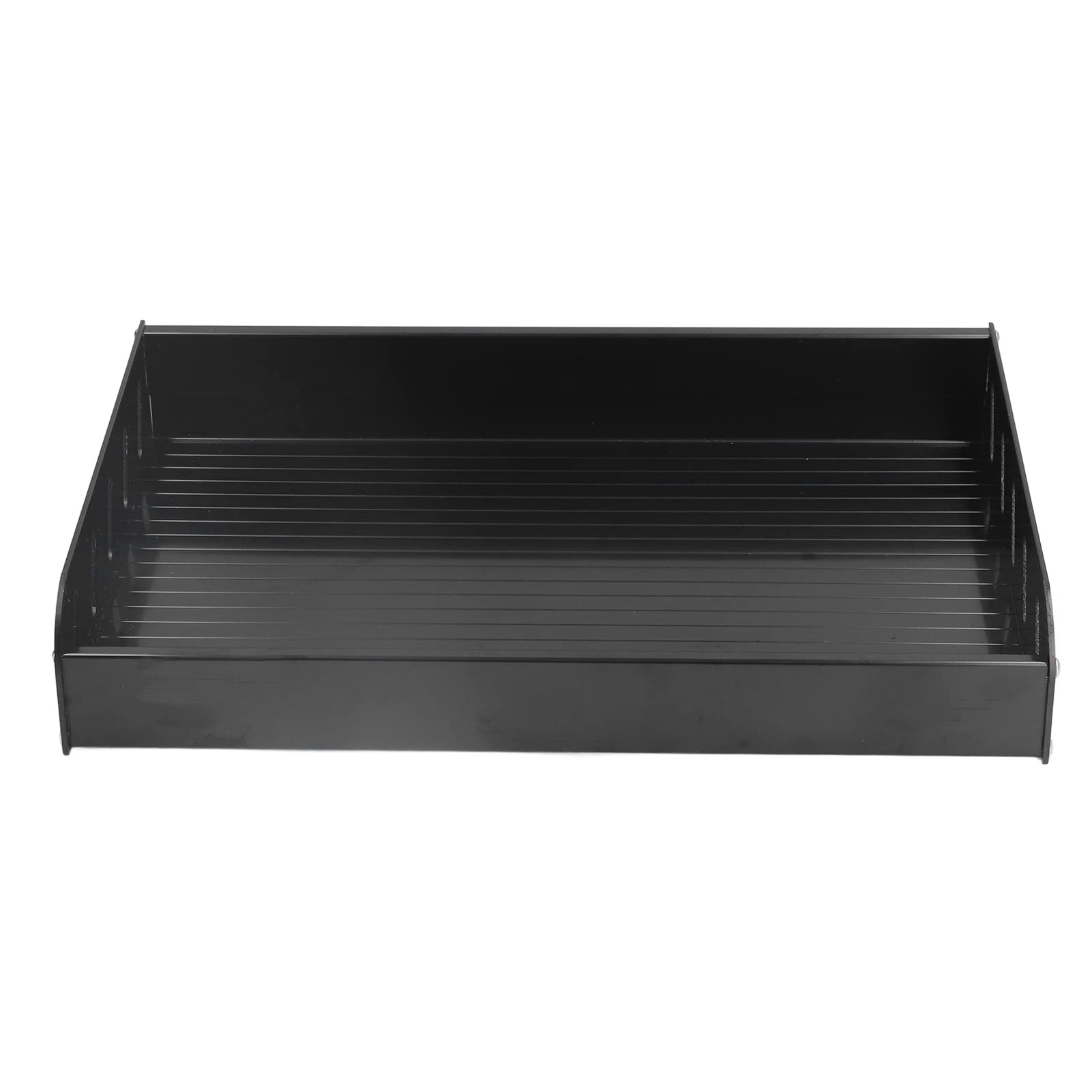 Étagère à épices murale en aluminium noir 30x20 cm avec garde-corps pour le rangement de cuisine