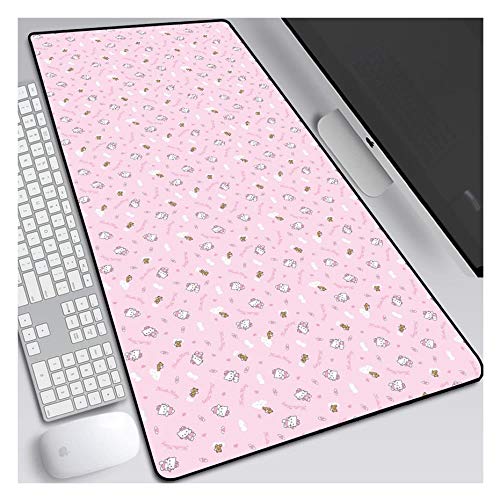 Tapis De Souris Hello Kitty 900X400Mm, Tapis De Souris Gaming avec Base Épaisse Et Précise, pour Ordinateur Portable, Pc, S