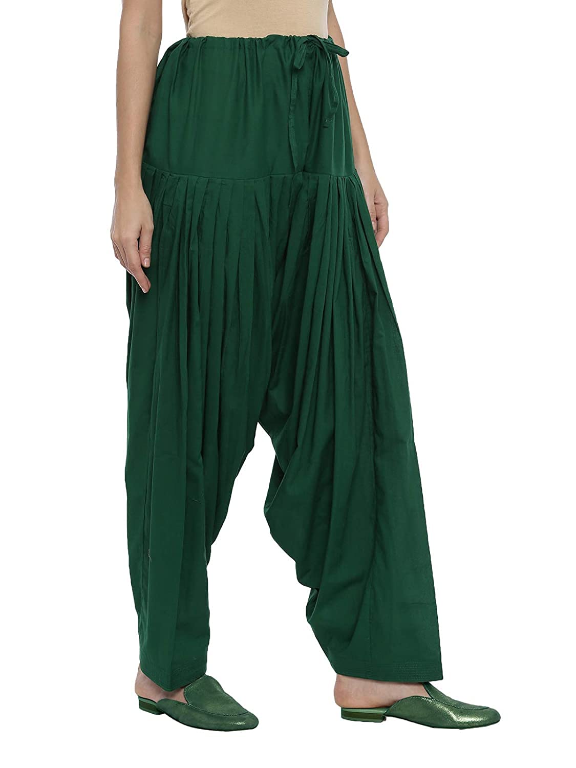 nobhob Woman's Plain Cotton SEMI Patiala Salwar || Plain Patiala || Semi Patiala Pants || Solid Cotton Patiala || Free Size-picture-45
