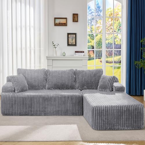 Hobestluk Modular Sectional Sofa Couches 108" L-Shape Couch 3 Sea...