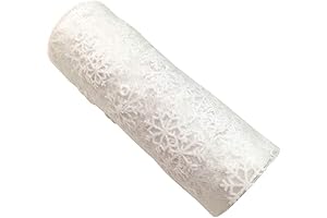 Artibetter Christmas Snowflake Tulle Roll Glittering Organza Gauze Ribbon