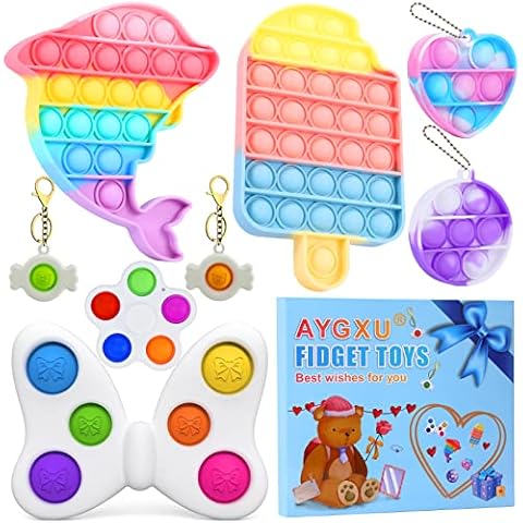 AYGXU Easter Basket Stuffers, popit Fidget Toy,Popit Sensory Toys ,christmasgifts for Kids, popit Birthday Gifts for Kids & Teens, Autism Special Needs Stress Reliever. Cover