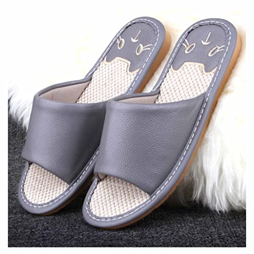 Pantoufles en lin pour femmes avec sandales en lin et chaussures de maison plates