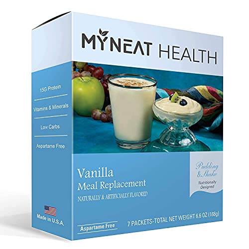 My Neat Health High Protein Meal Replacement Shake - Diet Shake Powder, LOW Calories, HIGH Protein, LOW Fat, Essential Vitamins and Minerals, Kosher (Vanilla)