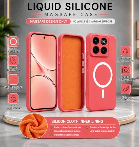 Image of Back Cover for Samsung Galaxy A57 5G Soft Matte Silicone Mag-Safe Design (Mag-Safe Not Support) Camera Protection | Slim Fit Bumper Cover (Orange)