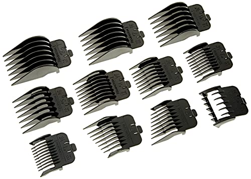 Lot De 8 Peignes Guides Pour Tondeuse à Cheveux - Compatible Plupart Tondeuses Taille Standard - Couleurs Aléatoires