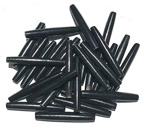 Genuine Hairpipe Bone: Black, 2 inch Long; 20 pcs Hair Pipe Choker Beads