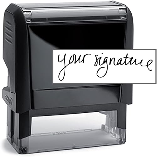 Sello de firma personalizado, sello de goma personalizado, cuerpo de sello autoentintado, carga una imagen de tu firma escrita a mano, disponible