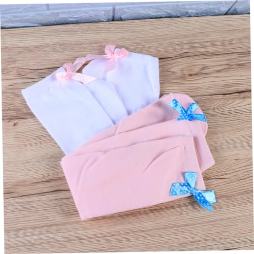 LIFKOME 1pair Thigh Socks Over The Knee Sock Striped Stocking Girls High Socks Bow Knee Kids High2