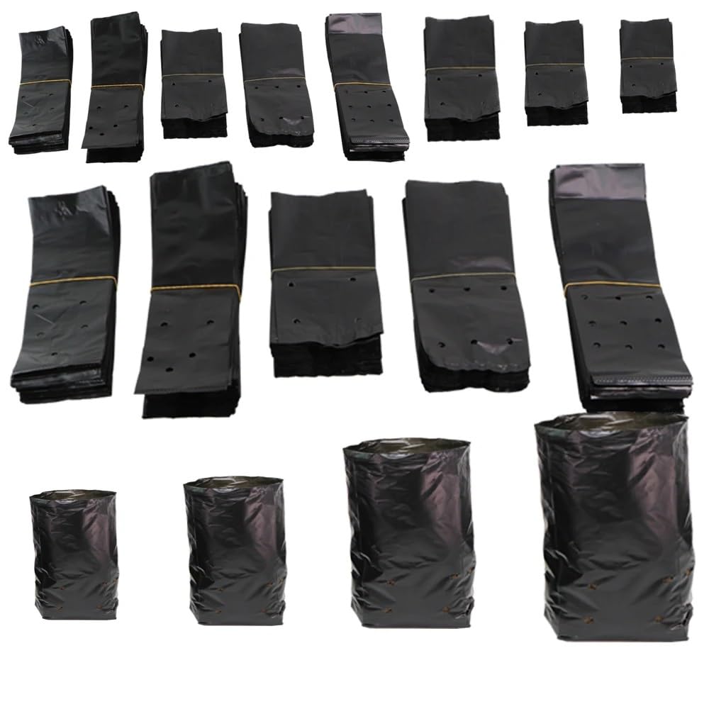 Sacs De Semis 100/200 Pièces, Sacs De Semis En Plastique Épais, Sacs De Plantes De Jardinage For Pommes De Terre/fleurs/tomates/plantes De Semis/fournitures De Jardinage Domestique(200pcs,20x26cm)