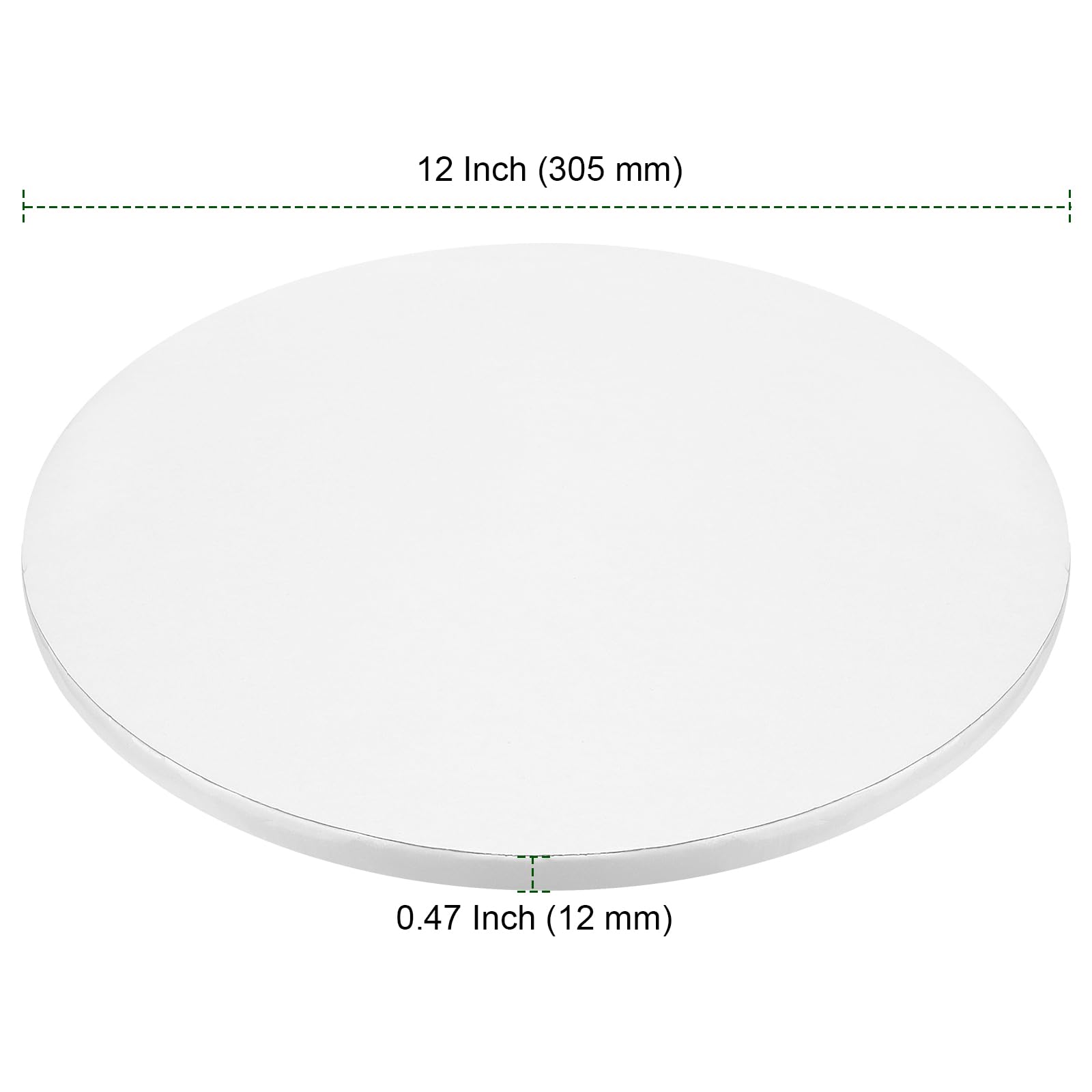 8 unidades de 30,5 cm de 12 pulgadas blancas para tartas, 12 mm de grosor, reutilizables, redondas, para transporte, tartas, bodas, cumpleaños y fiestas