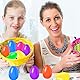 Mrracxy 48 Stück Ostereier Plastik, bunten Ostereiern (leer) zum Selbstbefüllen, Kinder überraschungsei Ostern kinderüberraschungseier, Zum Füllen von Süßigkeiten und Kindergeschenken an Ostern