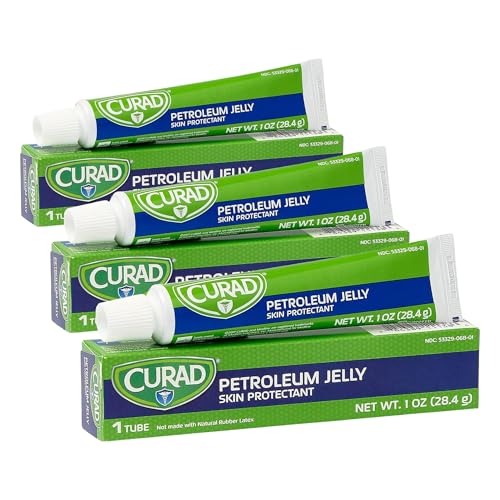 Image of Curad Petroleum Jelly, Skin Protectant and Moisturizer | 1 oz | Tube | Pack of 3