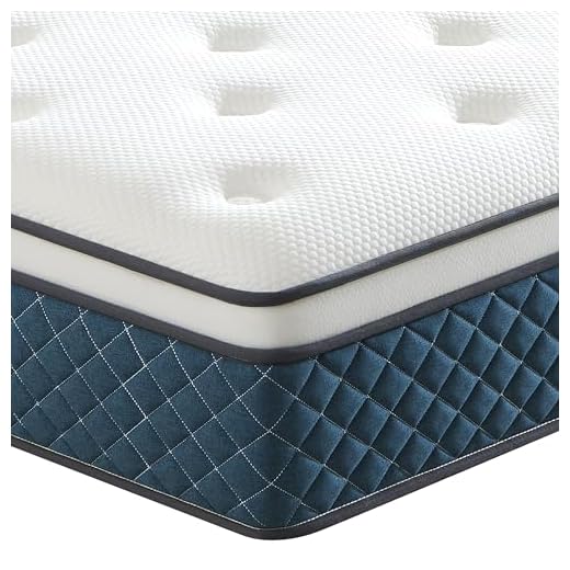 Hiimgo Materasso doppio, materasso a molle insacchettate con tessuto morbido, materassi di media durezza per alleviare la pressione e il mal di schiena, materasso in una scatola (135 × 190 × 27 cm)