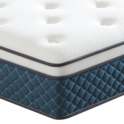 Hiimgo Double Mattresses, Pocket Sprung Mattresses with Soft Fabric, Medium Firm for Pressure and...