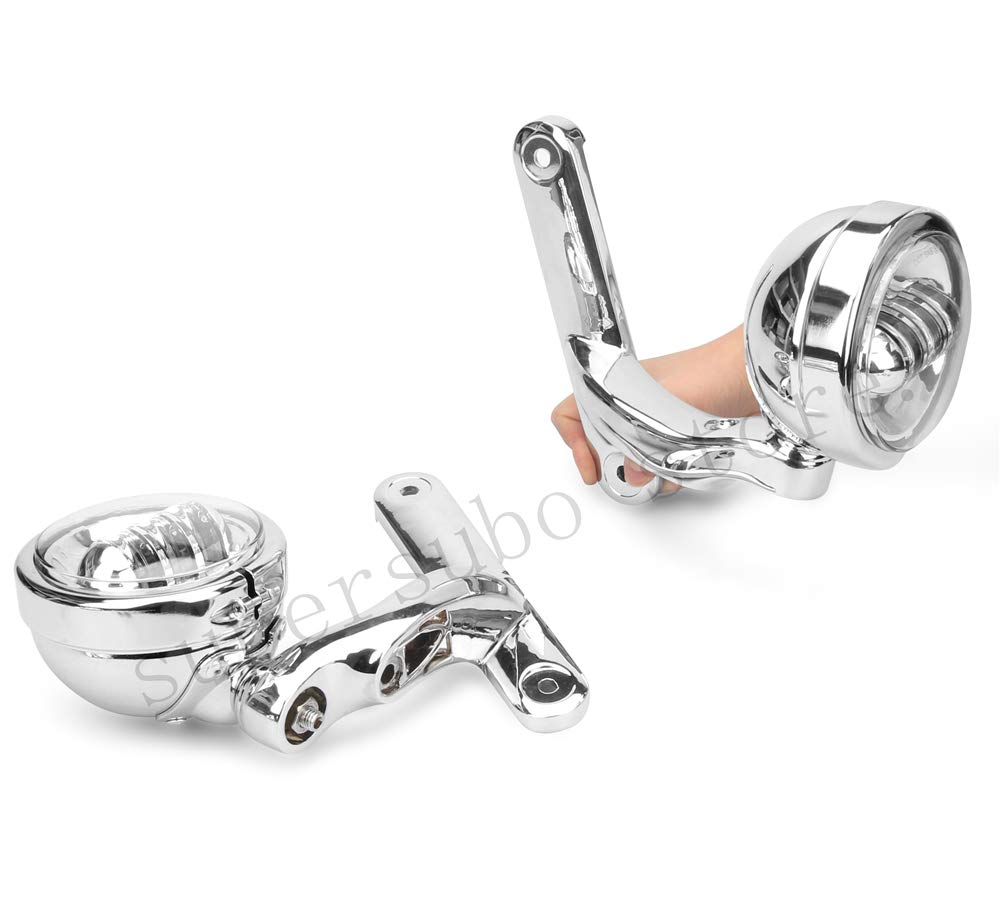 LYXY-PARTS INDNICE chromed LED passing light Street glide For harley davidson led lights fog light bracket road king fog lighting motorcycle electra glide lights