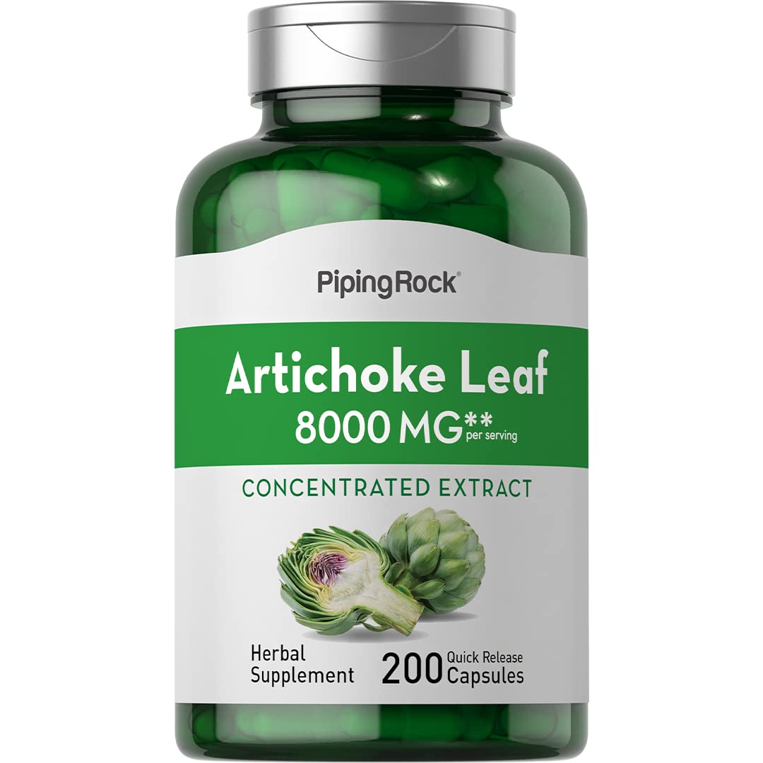 Piping Rock Artichoke Extract Capsules 8000mg | 200 Pills | Non-GMO & Gluten Free Supplement