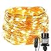 LE 10m 100 LED Guirnalda Luces Exterior Interior con Enchufe, Impermeable IP65 Luces de Hadas, Blanco Cálido Luz de Decoración con Alambre de Cobre, Decorar Fiesta, Boda, Navidad, Balcón, Jardín etc.