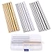 Wokape 21 Pieces 2mm-8mm Metal Round Rods Assortment Kit, Stainless Steel, Brass and Aluminum Metal Materials Round Rods for for DIY Craft Tool