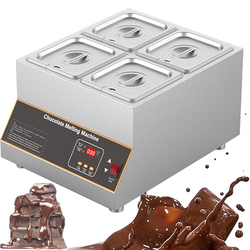 Máquina derretidora y templadora eléctrica de chocolate 4 tanques miniatura 1