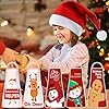 Hercicy 20 Pcs Kids Christmas Apron and Hat Set 10 Adjustable Children Christmas Chef Apron with Snowman Deer Gingerbread 10 Kids Santa Hat for Girl Boy Kitchen Cooking Baking Crafting Painting Party #3
