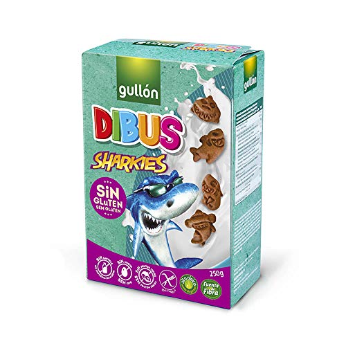 Gullón - Galletas sin gluten Mini Dibus Sharkies 250g
