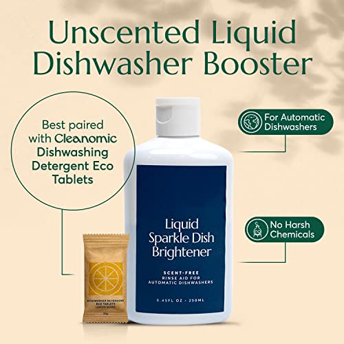 Cleanomic Liquid Sparkle Dish-Brightener - Dishwasher Rinse Aid #TOP4