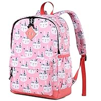VASCHY Children's Backpack, Boys Kindergarten 4-6 Years Cute Lightweight Waterproof Dinosaur Unicorn Backpack for A4 Primary Folders Preschool with Chest Strap, Rabbit, Taille unique, Daypacks