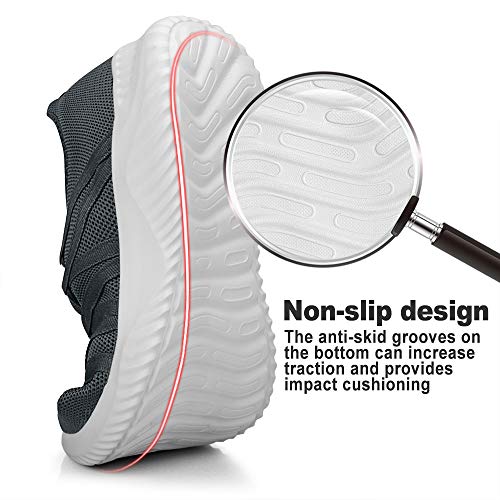 feethit mens slip on running shoes breathable lightweight comfortable fashion non slip sneakers for men