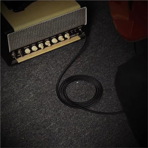 Cable de guitarra 1/4 trenzado recto a ángulo para audio de instrumentos 5