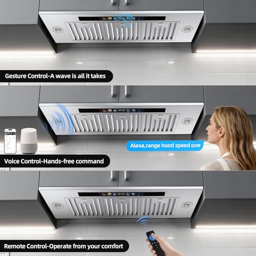 Image of Range Hood Insert 36 inch, Stainless Steel Ductless Kitchen Hood