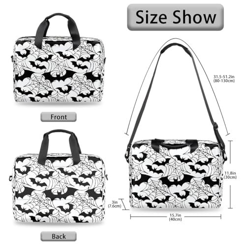 Bolso para portátil diseño Halloween arañas y murciélagos miniatura 5
