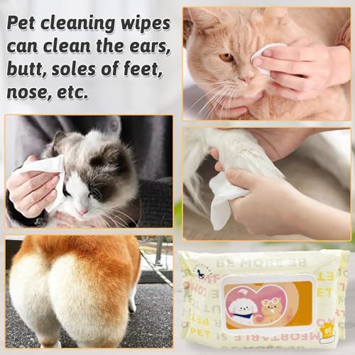 Hamiledyi Pet Wipes for Dogs 6 Packs of 80 Count Cats Paws Feet Wipe Soft Thick Puppy Grooming Wipes with Lids for Quick Cleaning Butt Feet Ears Eyes Nose Cucciolini Doodles Hamiledyi pet wipes for dogs 6 packs of 80 count cats paws feet wipe soft thick puppy grooming wipes with lids for quick cleaning butt feet ears eyes nose cucciolini doodles