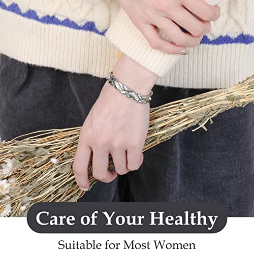 Jecanori Magnetic Bracelets For Women,Crystal Bracelets For Women,316 Titanium Steel Bracelets,Valentines Day Gifts With Sizing Tool #TOP2