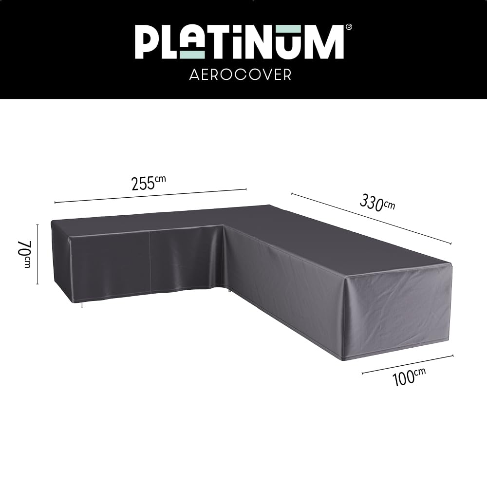 AeroCover Schutzhülle für L-förmige Lounge-Sets L330xR255x100xH70 cm Schutzhaube Sitzgruppe