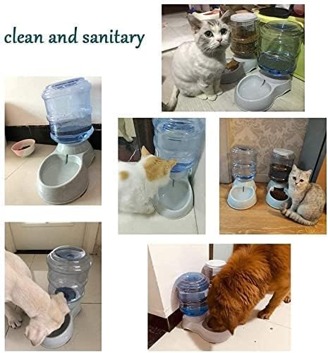 BAHUNAMI Automatic Pet Water Dispenser for Dogs & Cats | Self-Dispensing Feeding Bowl for Small Pets | 2