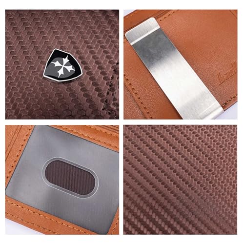 Slim Card Case Wallet with Money Clip, Mens Bifold Card Holder Wallet, RFID Leather Wallet for Men with Card Slots4