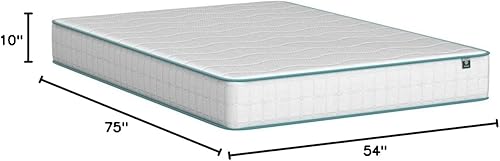 Miniatura 2 de Zinus Colchón de resorte superior apretado de 10 pulgadas, tamaño matrimonial, colchón de resortes interiores, certificado CertiPUR-US, colchón en