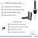 Chefast Bottle Pourers Set: 8 Stainless Steel Pour Spouts, 10 Long Dust Cap, 2 Cocktail Picks, Brush and Storage Bag - Metal Toppers for Liquor Spout Pourer, Oil and Vinegar Dispenser