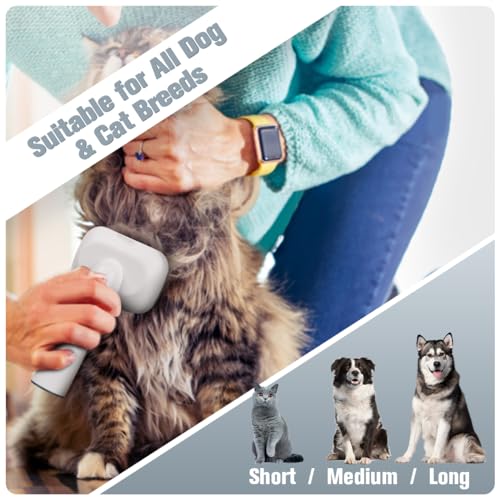 MoPei 3-in-1 Hundehaar Staubsaugerbürste zum Entfernen von losen Haaren, Unterwolle und Verfilzungen, 32mm & 35mm Vakuum-Schlauchfitting