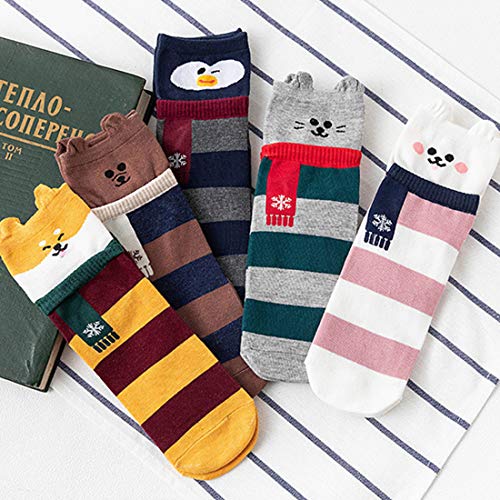 Image of Chalier Womens Funny Socks Cozy Cute Printed Patterned Fun Socks Novelty Cat Dog Socks for Women