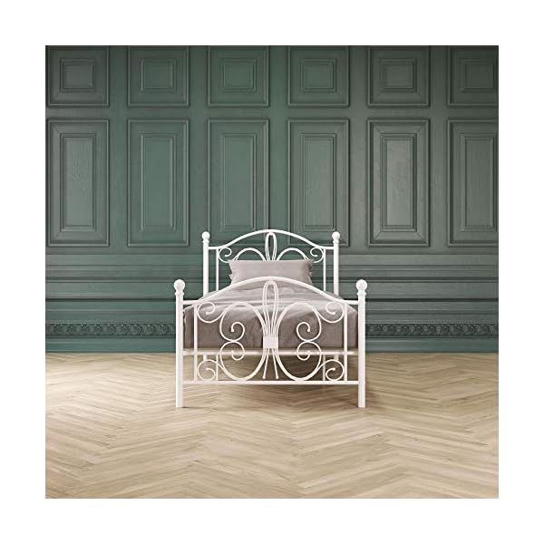 DHP Bombay Metal Bed White Uk - Image 5