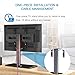 PERLESMITH Universal TV Stand Table Top TV Base for 32-82 inch LCD LED OLED 4K Flat Screen TVs-Height Adjustable TV Mount Stand with Tempered Glass Base, VESA 600x400mm, Holds up to 99lbs PSTVS11